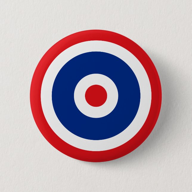 Thai Flagga Roundel Target Knapp (Framsida)