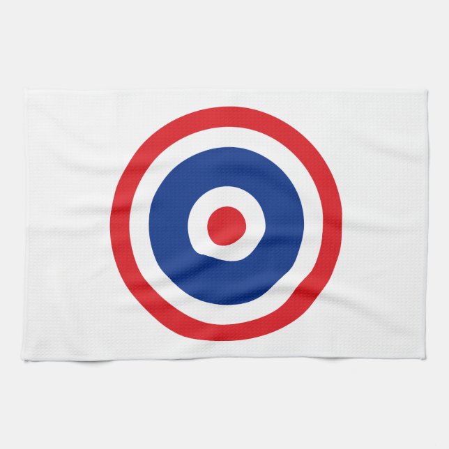 Thai Flagga Roundel Target Kökshandduk (Horisontell)