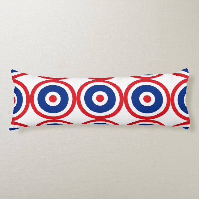 Thai Flagga Roundel Target Kroppskudde (Framsidan)