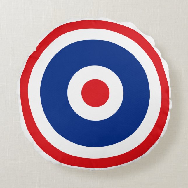 Thai Flagga Roundel Target Rund Kudde (Framsidan)