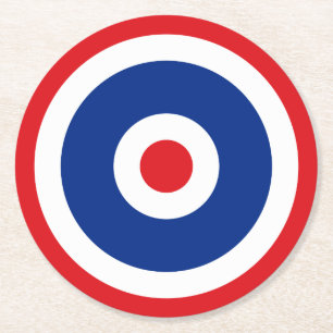Thai Flagga Roundel Target Underlägg Papper Rund