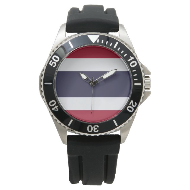 Thai Flagga (Thailand) Armbandsur (Framsida)