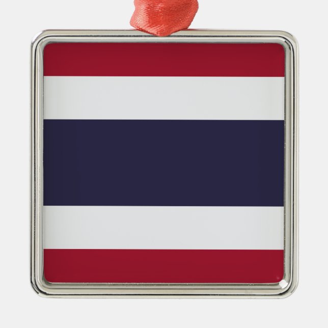 Thai Flagga (Thailand) Julgransprydnad Metall (Framsidan)