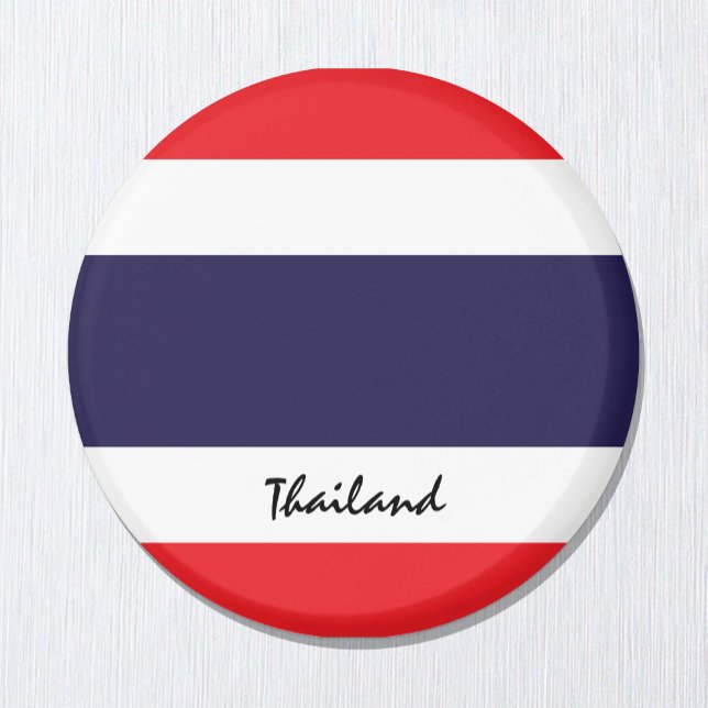 Thai flagga & Thailand - resa/sportfantast Magnet (Skapare uppladdad)