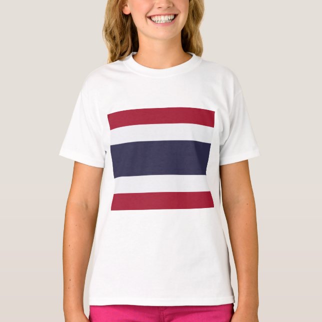 Thai Flagga (Thailand) T Shirt (Framsida)