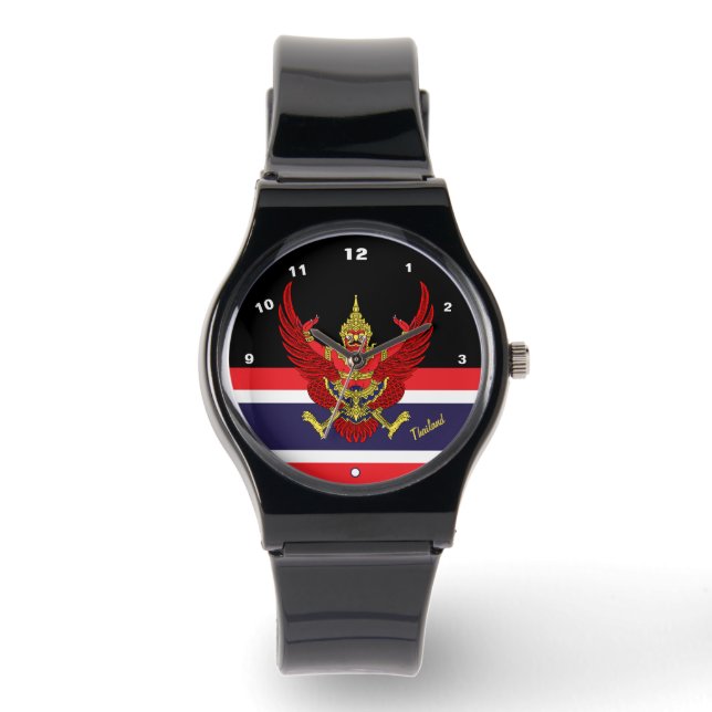 Thai Flagga Watch, Garuda, Thailand mode/sport Armbandsur (Framsida)