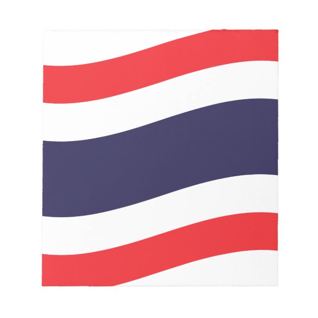 Thai Flagga Wave Anteckningsblock (Framsida)