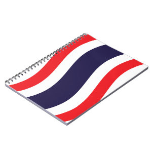 Thai Flagga Wave Anteckningsbok