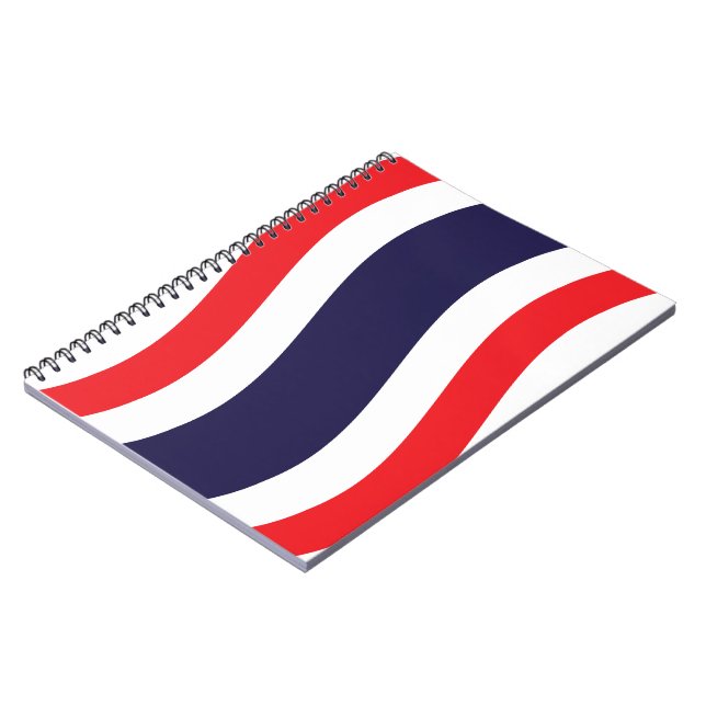Thai Flagga Wave Anteckningsbok (Vänstra Sidan)