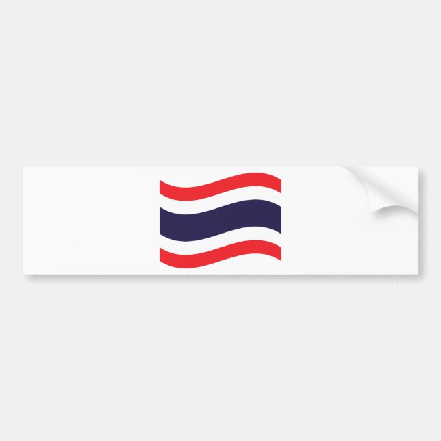 Thai Flagga Wave Bildekal (Framsidan)