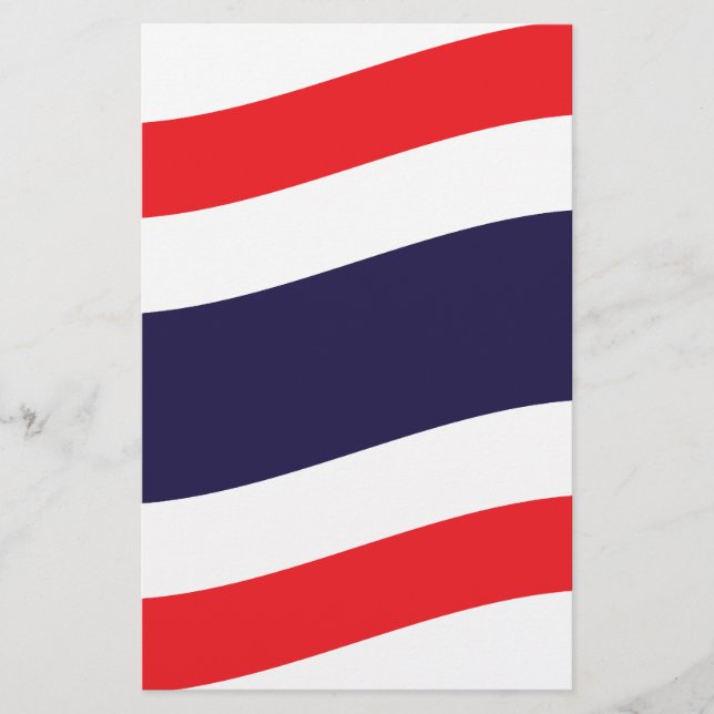Thai Flagga Wave Brevpapper (Framsida)