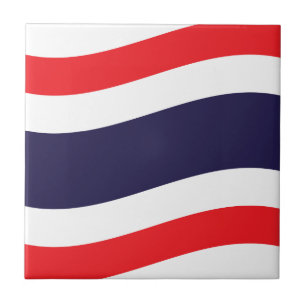Thai Flagga Wave Kakelplatta