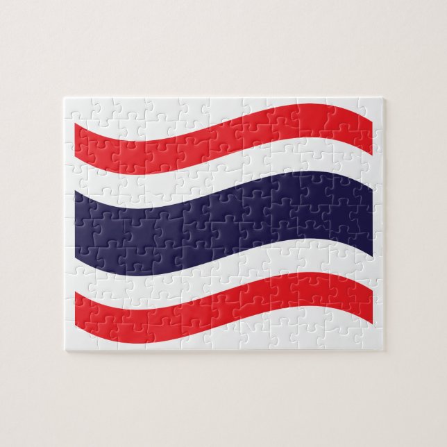 Thai Flagga Wave Pussel (Horisontell)
