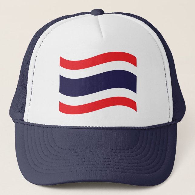 Thai Flagga Wave Truckerkeps (Framsida)