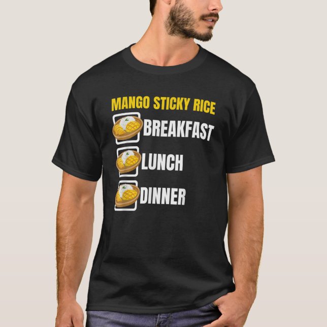 Thai Food Älskare Mango Sticky Ris T Shirt (Framsida)