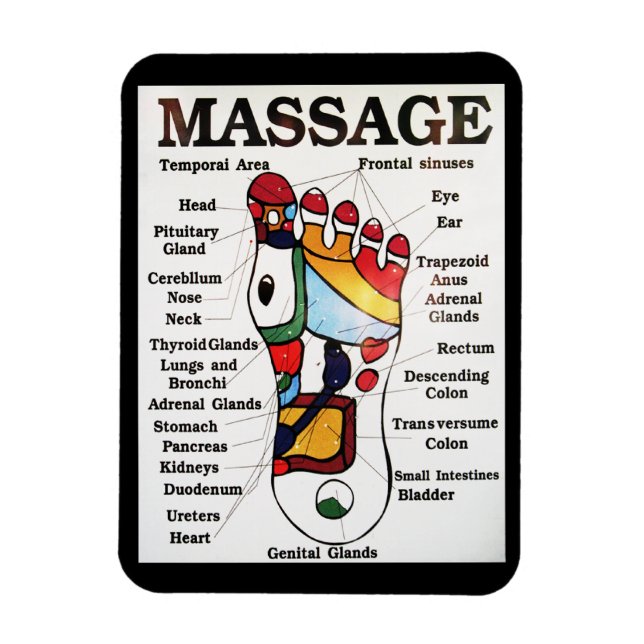 Thai Foot-massage ~ Reflexology karta Magnet (Vertikal)