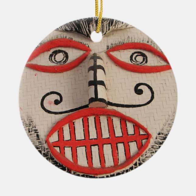 Thai Ghost Ansikte, Phi Ta Khon Mask Festival, Loe Julgransprydnad Keramik (Framsidan)