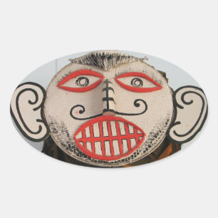 Thai Ghost Ansikte, Phi Ta Khon Mask Festival, Loe Ovalt Klistermärke