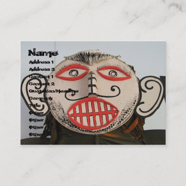 Thai Ghost Ansikte, Phi Ta Khon Mask Festival, Loe Visitkort (Framsida)