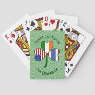 Thai Irish American Flaggor Shamrock Personlig Casinokort