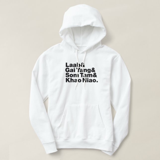 Thai Isaan Street Food Hoodie (Design framsida)