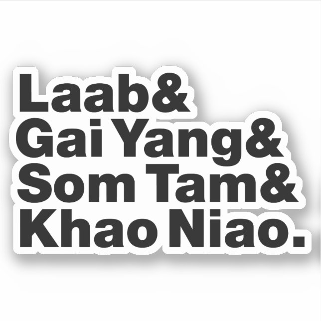 Thai Isaan Street Food Klistermärken (Framsida)