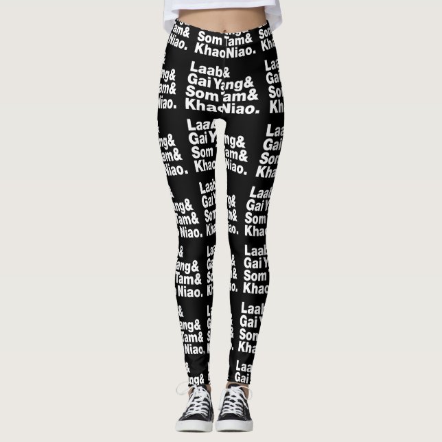Thai Isaan Street Food Leggings (Framsida)