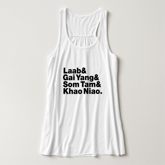 Thai Isaan Street Food Linne Med Racerback (Design framsida)