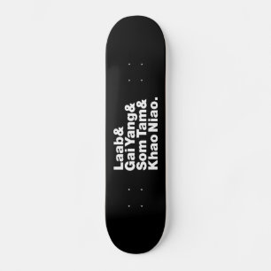 Thai Isaan Street Food Mini Skateboard Bräda 18,5 Cm