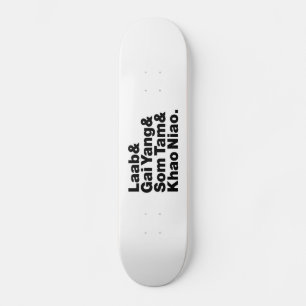 Thai Isaan Street Food Mini Skateboard Bräda 18,5 Cm