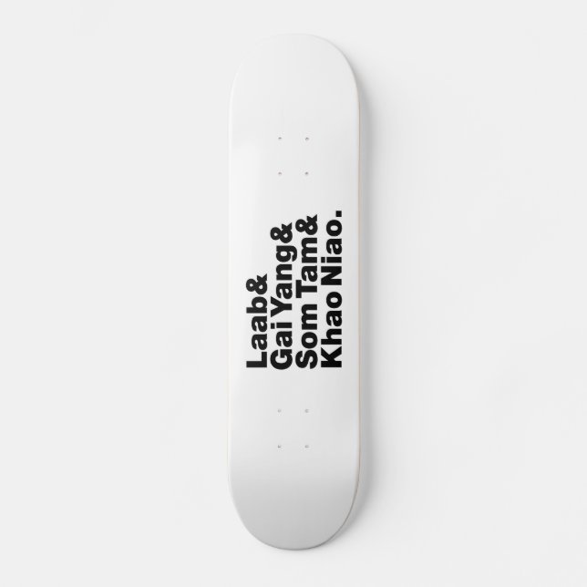 Thai Isaan Street Food Mini Skateboard Bräda 18,5 Cm (Framsida)