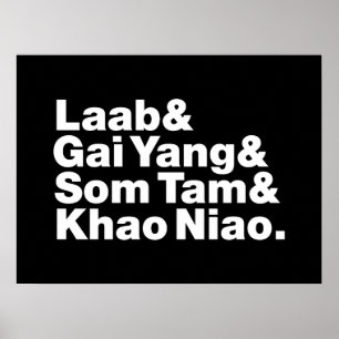 Thai Isaan Street Food Poster