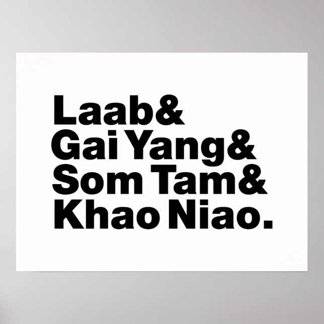 Thai Isaan Street Food Poster (Framsidan)