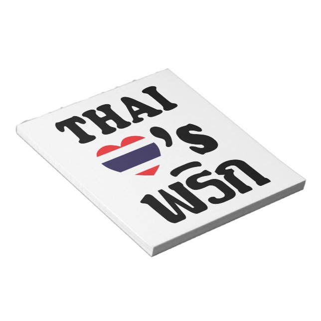 THAI KÄRLEK PHRIK (CHILI) ❤ Thai Food Anteckningsblock (Vinklad)