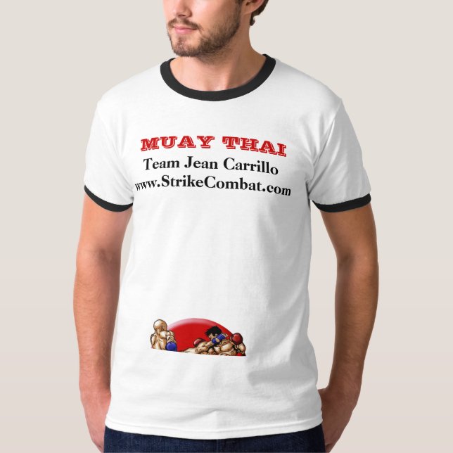 thai_kick_logo lag Jean Carrillowww.StrikeCom… T Shirt (Framsida)