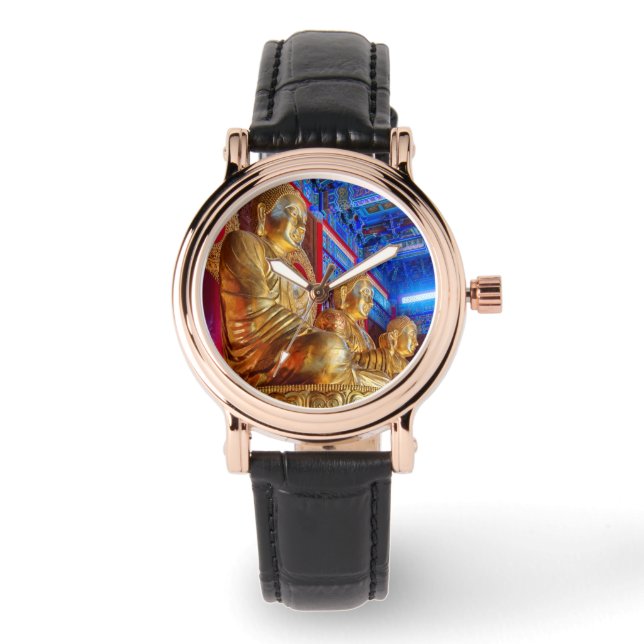 Thai Kina Buddha-bildstaty Armbandsur (Framsida)