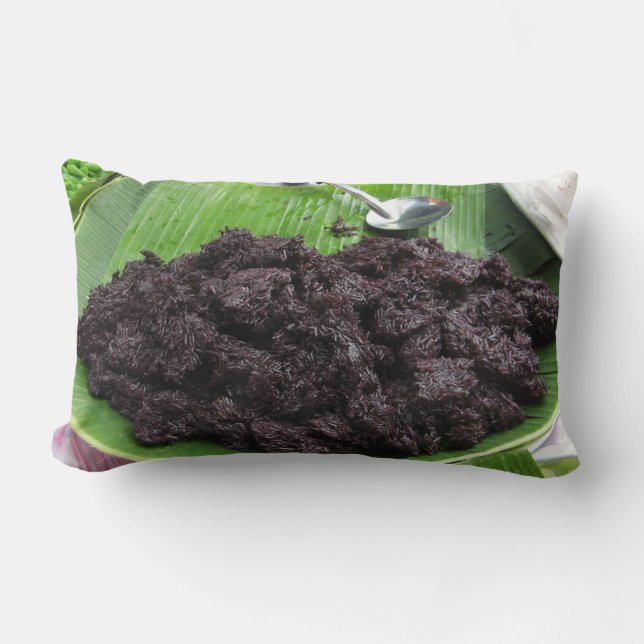 Thai Lao Black Ris [Khao Niao Dam] Lumbarkudde (Framsida)