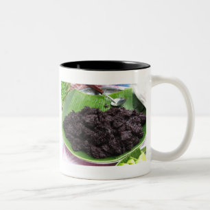 Thai Lao Black Sticky Ris [Khao Niao Dam] Två-Tonad Mugg