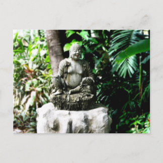 Thai Laughing Buddha i Garden Vykort