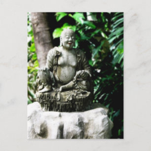 Thai Laughing Buddha i Garden Vykort