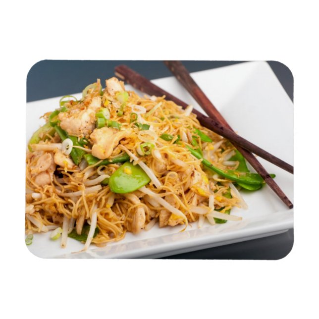 Thai Lo Mein Noodle Stir Fry Magnet (Horisontell)