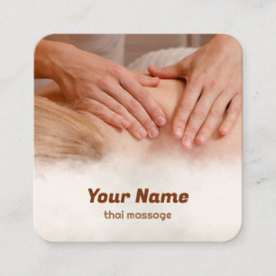 Thai Massage Fyrkantigt Visitkort
