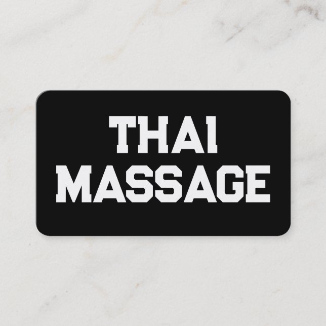 Thai Massage Visitkort (Framsida)