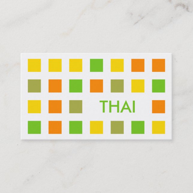 THAI (modets kvadrater) Visitkort (Framsida)