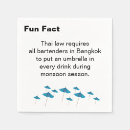 Thai Monsoon Paraply Roligt Fakta Cocktail Pappersservett