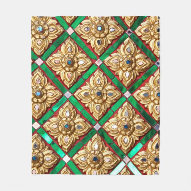 Thai mönster inuti väggen av Thai templethailand,  Fleecefilt (Framsidan)