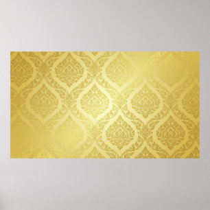 Thai Mönster överst guld, undergrundthai, mönster, Poster
