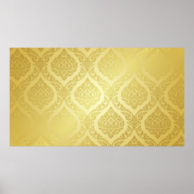 Thai Mönster överst guld, undergrundthai, mönster, Poster (Framsidan)