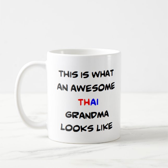 thai morma, fantastisk kaffemugg (Vänster)