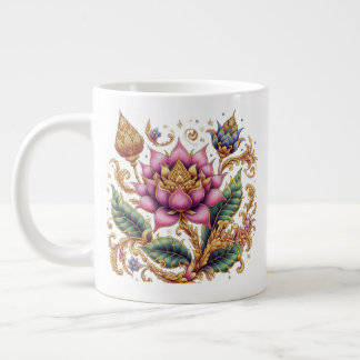 Thai Motif Flower Jumbo Mugg